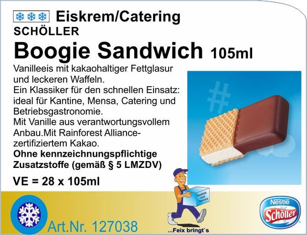 127038 - BOOGIE Sandwich 105ml 28St/Kt netto-netto