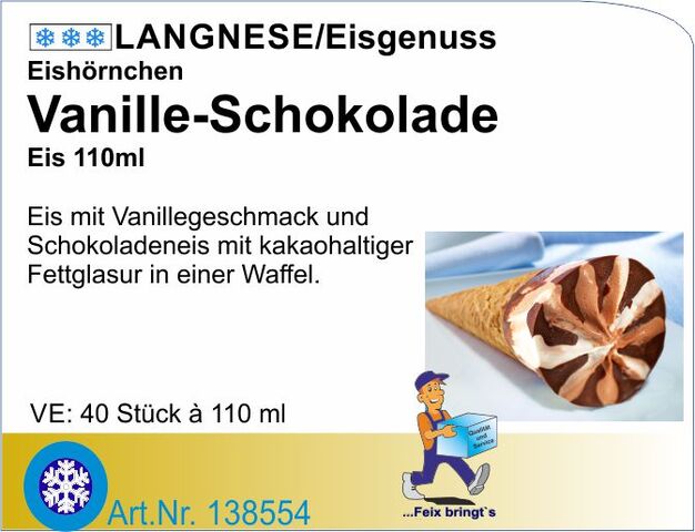 138554 - Eishörnchen Vanille-Schokolade (40x110ml/Kt.)