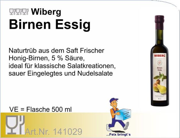 141029 - Birnen-Essig 0,5 L WIB.