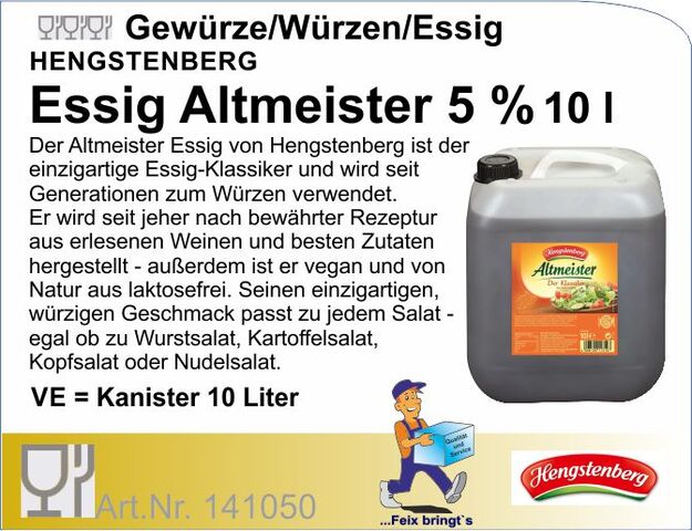 141050 - Essig Altmeister 5% 10 L