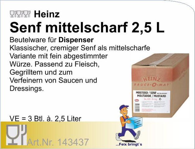 143437 - Heinz SOM Senf 3x2,5 l