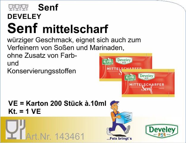 143461 - Senf mittelscharf (200x10ml) Dev.