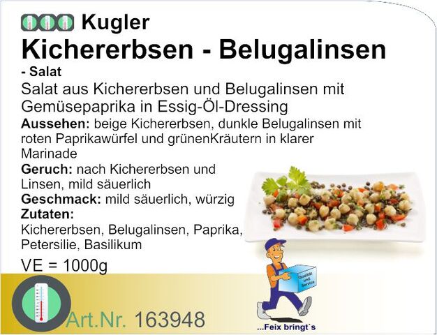 163948 - Kichererbsen-Belugalinsen-Salat 1kg Ku