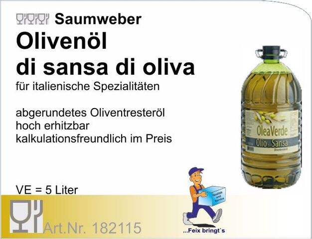 182115 - Olivenöl Olea Verde di Sansa (2x5L)  PET-Gallone