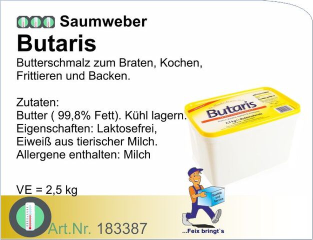 183387 - Butaris Butterschmalz (4x2,5kg/Kt)