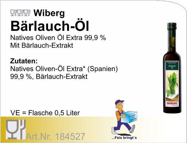184527 - Bärlauch-Öl 0,5 L Wib (3Fl/Kt)