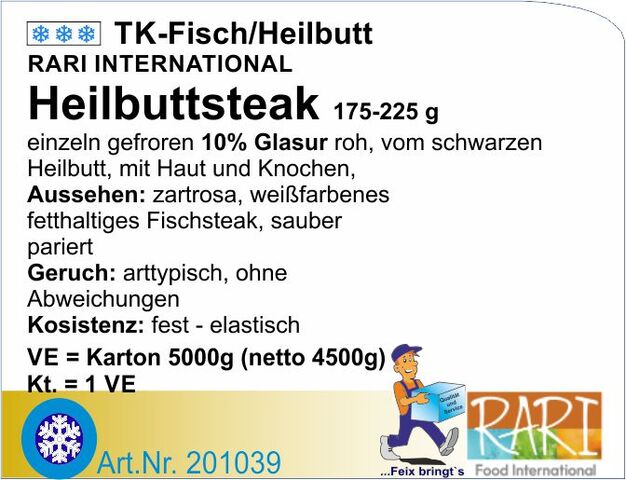 201039 - Heilbuttsteak 175-225g 10 % GL 4,5kg netto (5kg)