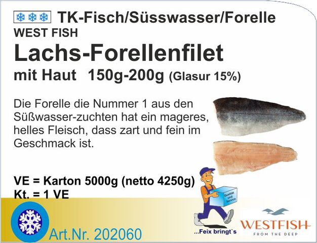 202060 - Lachsforellenfilet 150/250g 23% GL (5kg)