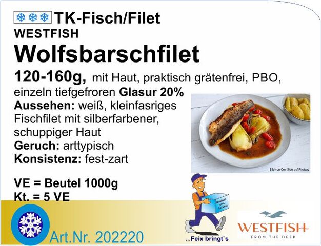 202220 - Wolfsbarschfilet m.Ht.120/160g (5x1kg/Kt)