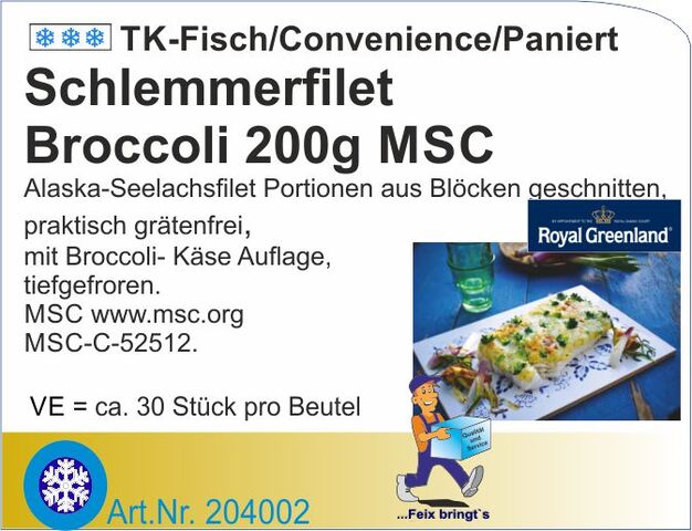 204002 - Schlemmerfilet Broccoli 200g (30St/Kt)