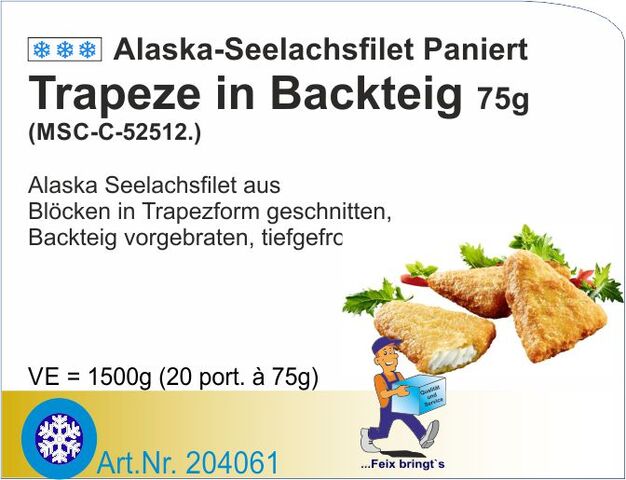 204061 - Backfisch Trapezform 75g (20St./Kt.)