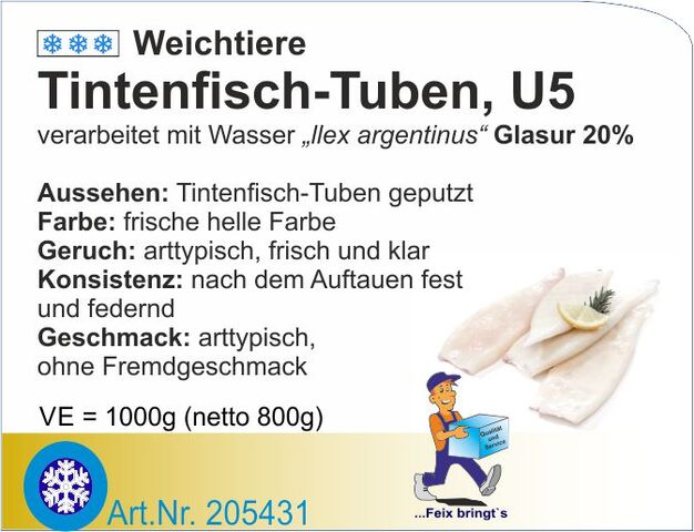 205431 - Tintenfischtuben o.K. U 5 (1kg)