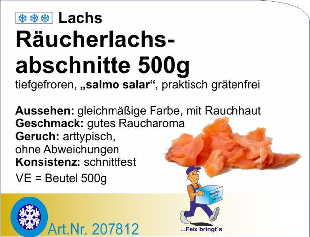 207812 - Räucherlachsabschnitte 500g (20St/Kt)