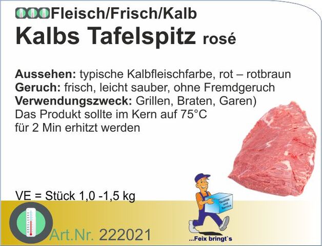 222021 - Kalbstafelspitz rosé ca. 1-1,5kg - Frisch