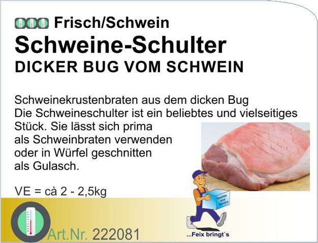 222081 - Schweinekrustenbraten deutsch ca. 3kg frisch