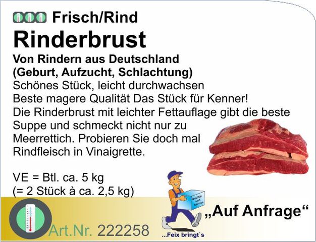 222258 - Rinderbrust o.Kn. frisch