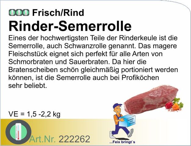 222262 - Rinder-Semerrolle 2,2kg+ frisch