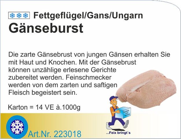 223018 - Gänsebrüste 1000g (14Pck./Kt) Ungarn
