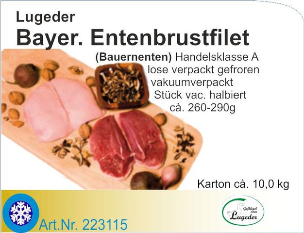 223115 - Bauern-Entenbrust 260/290g (ca.10kg/Kt)