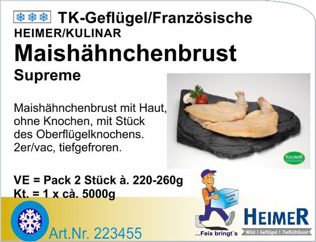 223455 - Maishähnchenbrust Supreme 220-260g (5kg/Kt)