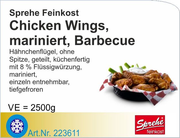 223611 - Chicken Wings Barbecue gebraten (4x2.5kg/Kt)