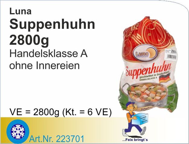 223701 - Suppenhühner HKL A (6St. à 2,6kg/ Kt.)