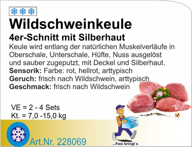 228069 - Wildschweinkeule 4erSchnitt (10kg)