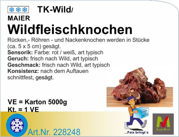 228248 - Wildfleischknochen gesägt 5kg/Kt