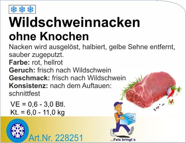 228251 - Wildschweinnacken o. Knochen