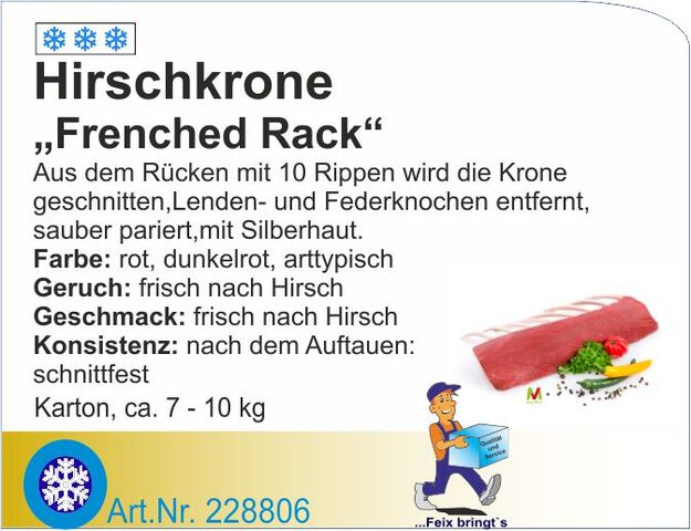 228806 - Hirsch French Racks ca. 8kg/Kt  NZ