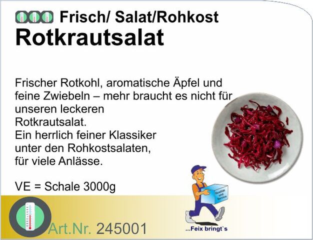 245001 - Rotkrautsalat 3kg Frisch