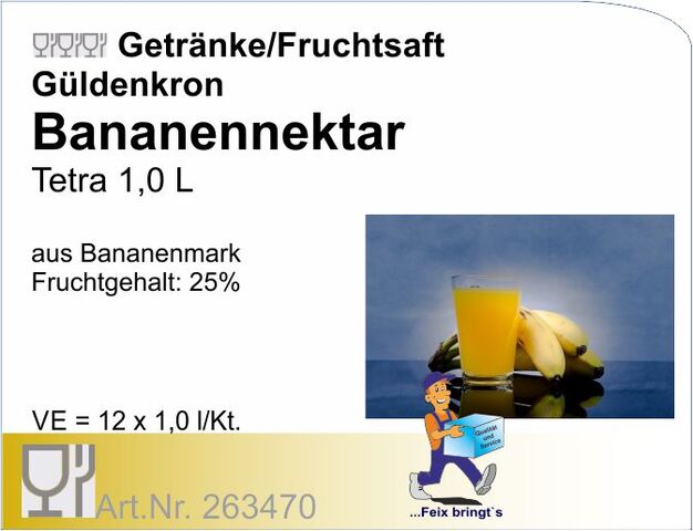 263470 - Bananennektar (12x1L/Kt) Güldenkron