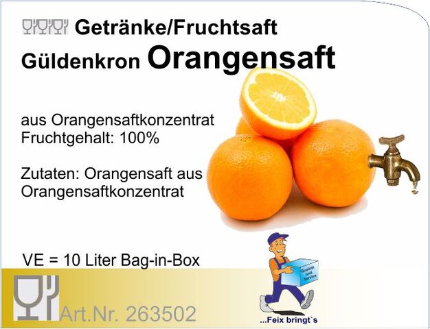 263502 - Orangensaft 10 L Güldenkron