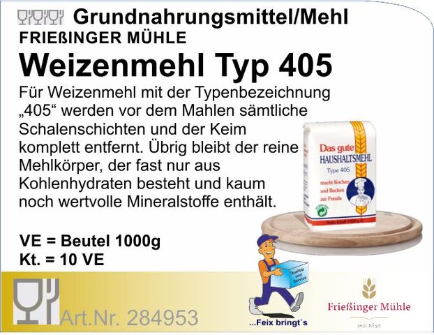 284953 - Weizenmehl Mehl Type 405 1kg (10St./Kt)