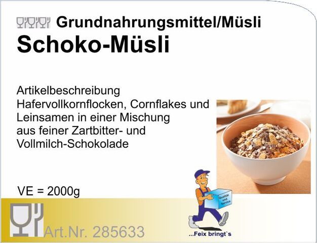 285633 - Müsli Schoko 2kg (4Pack/Kt) Kölln