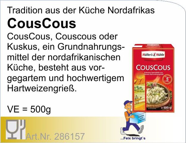 286157 - Couscous 500g (10Pck/Kt)