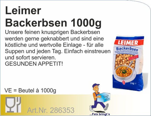 286353 - Backerbsen (4x1kg/Kt.)