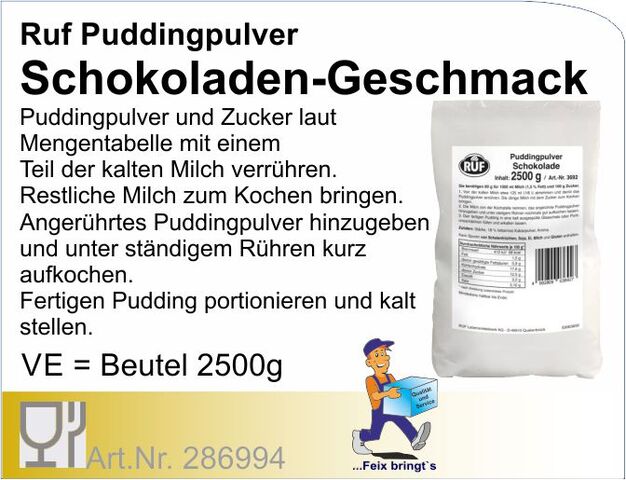 286994 - Puddingpulver Schokolade 2,5kg