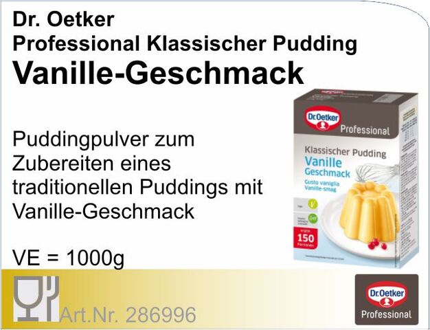 286996 - Puddingpulver Vanille-Geschmack 1kg OET.