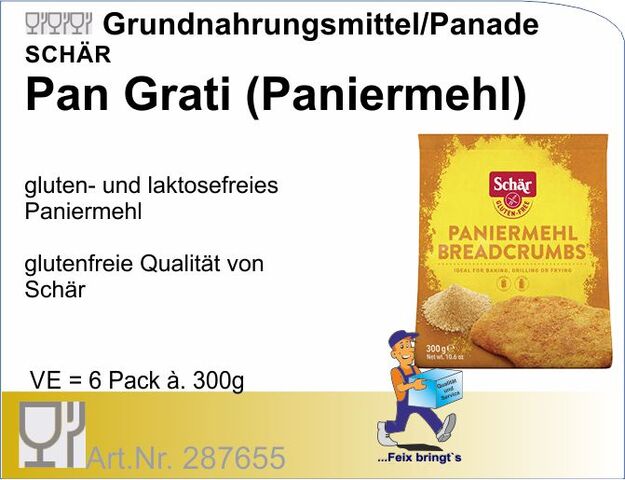 287655 - Paniermehl Gluten-Laktosefrei 300g (6Pack/Kt)