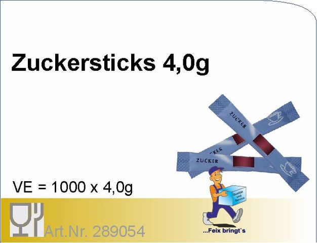 289054 - Zuckersticks 4g (1000St./Kt.)