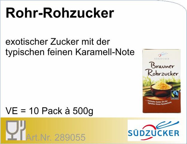 289055 - Rohr-Rohzucker braun 500g (10St./Kt.)
