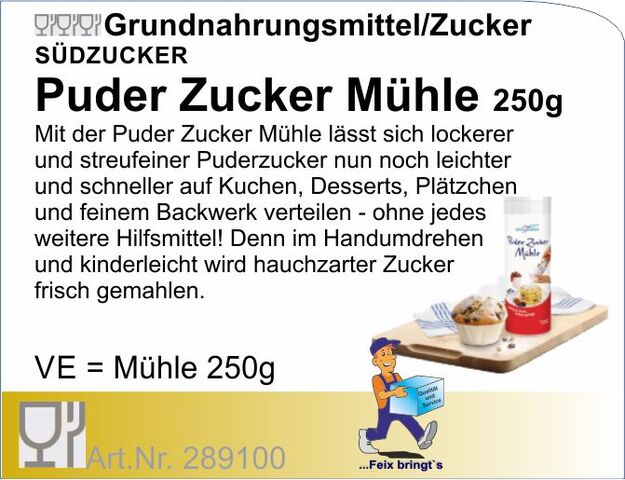 289100 - Puderzuckermühle 250g (14St/Kt)