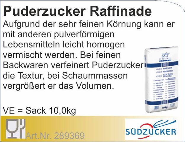 289369 - Puderzucker Raffinade (10kg)