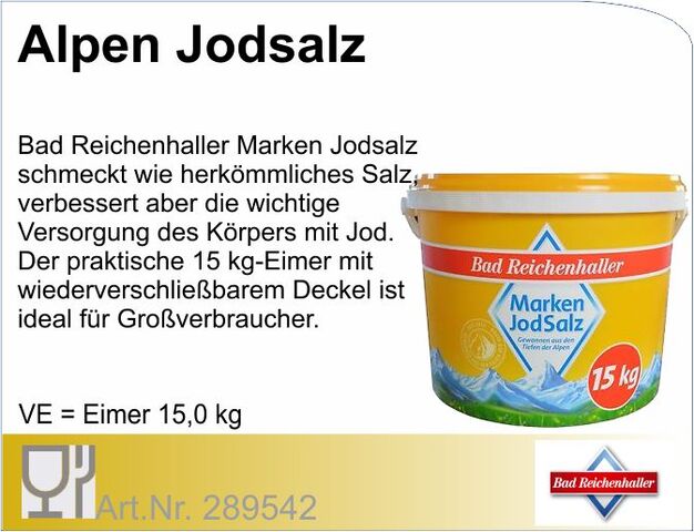 289542 - Jodsalz Bad Rei. (15kg)