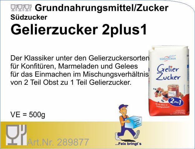 289877 - Gelierzucker 500g 2:1 (10Pck/Kt)
