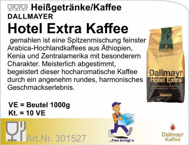 301527 - Kaffee gemahlen Hotel extra 1kg (10Pck/Kt.) DAL