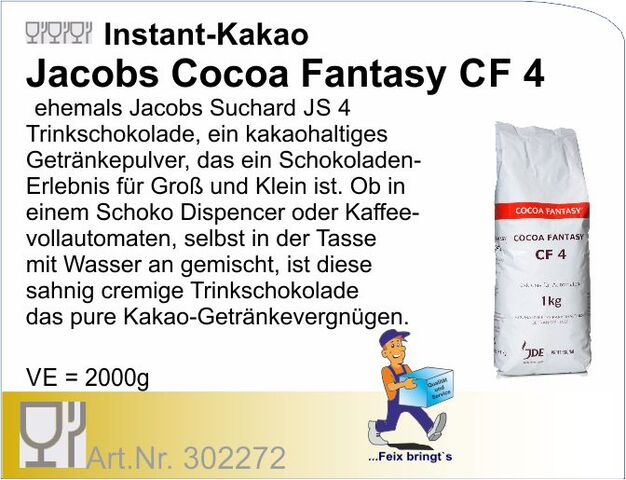 302272 - Kakao-Trinkschokolade f. Automaten (2kg)