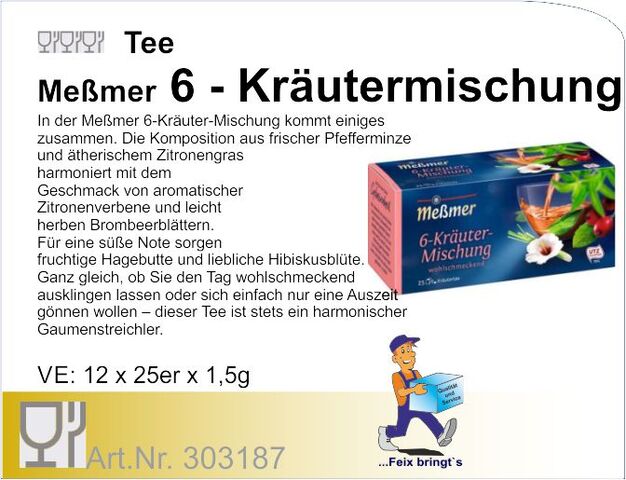 303187 - 6-Kräuter-Tee Meßmer (12Pck á 25Btl. á 2g)