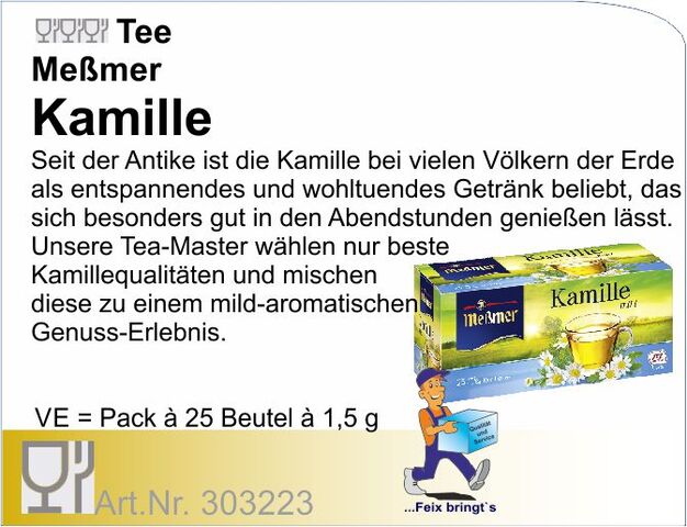 303223 - Kamille-Kräutertee (12 Pck à 25 Btl à 1,5g/Kt)
